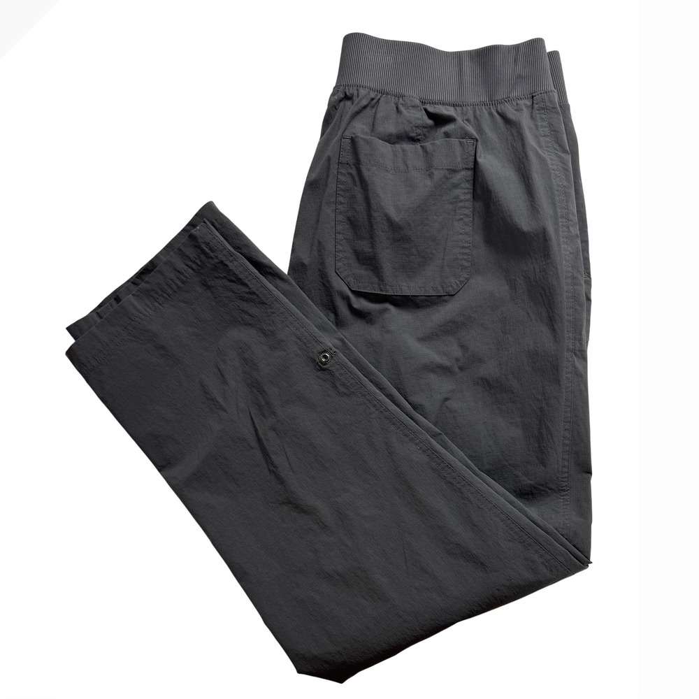 Eddie Bauer Womens Horizon Roll Up Hiking Pants Gray Stretch Size Large